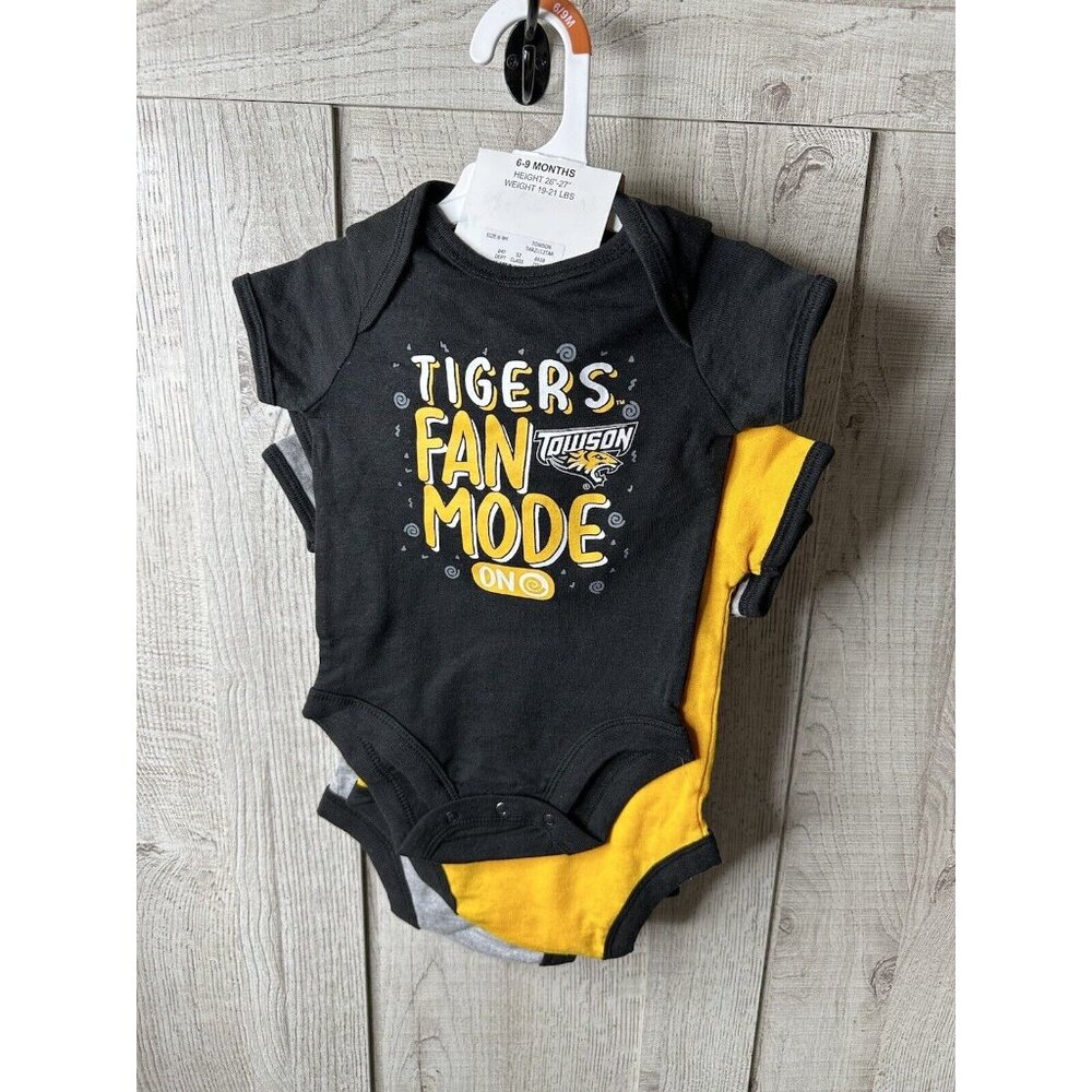 NHL Towson Infant Bodysuits Size 6/9 Months Hockey Gray Black Graphic Print - Picture 2 of 6